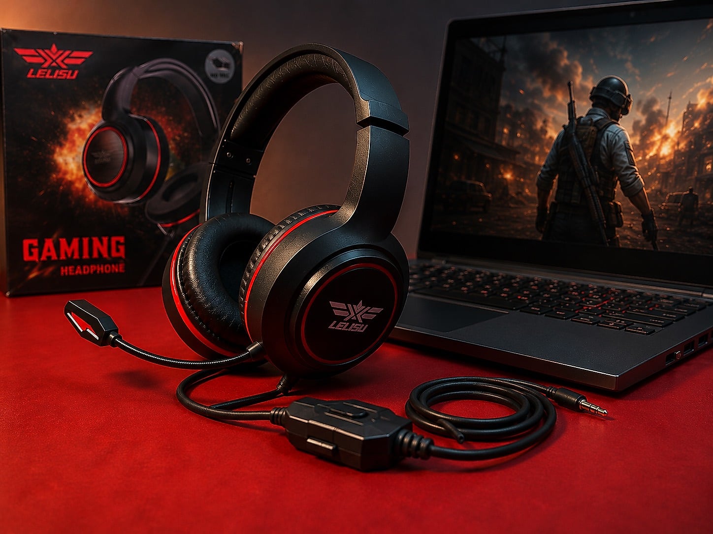 LELISU Gaming Headphones with HD Mic – Deep Bass & Clear Sound image 4