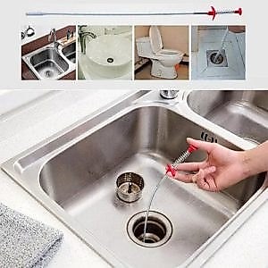 Stainless Steel Sink Wire Drain Cleaner | 90cm Spring Cleaning Stick image 2