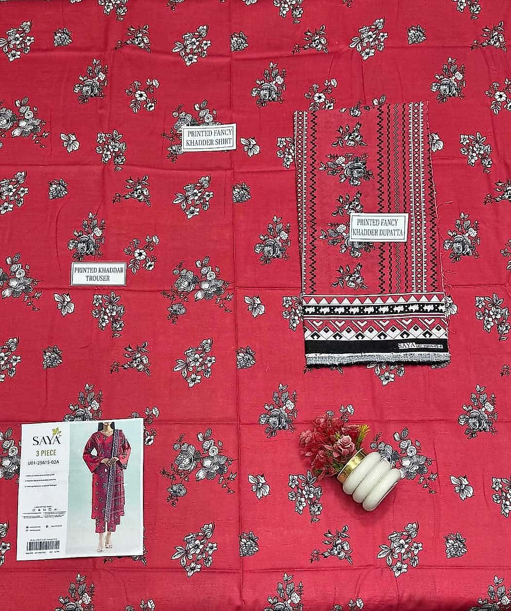 Saya Premium 3-Piece Printed Lawn Suit – Unstitched Summer Collection (saya replica)